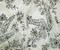 White-Black Nylon Floral Paisley Printed Lace Mesh Knit Fabric By the Yard